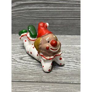 Ceramic Happy Clown Figurine Flambro Taiwan Vintage Retro Circus Figure